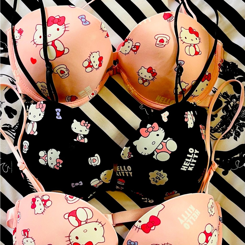 Set of THREE Multi-Style Hello Kitty Bras:)
